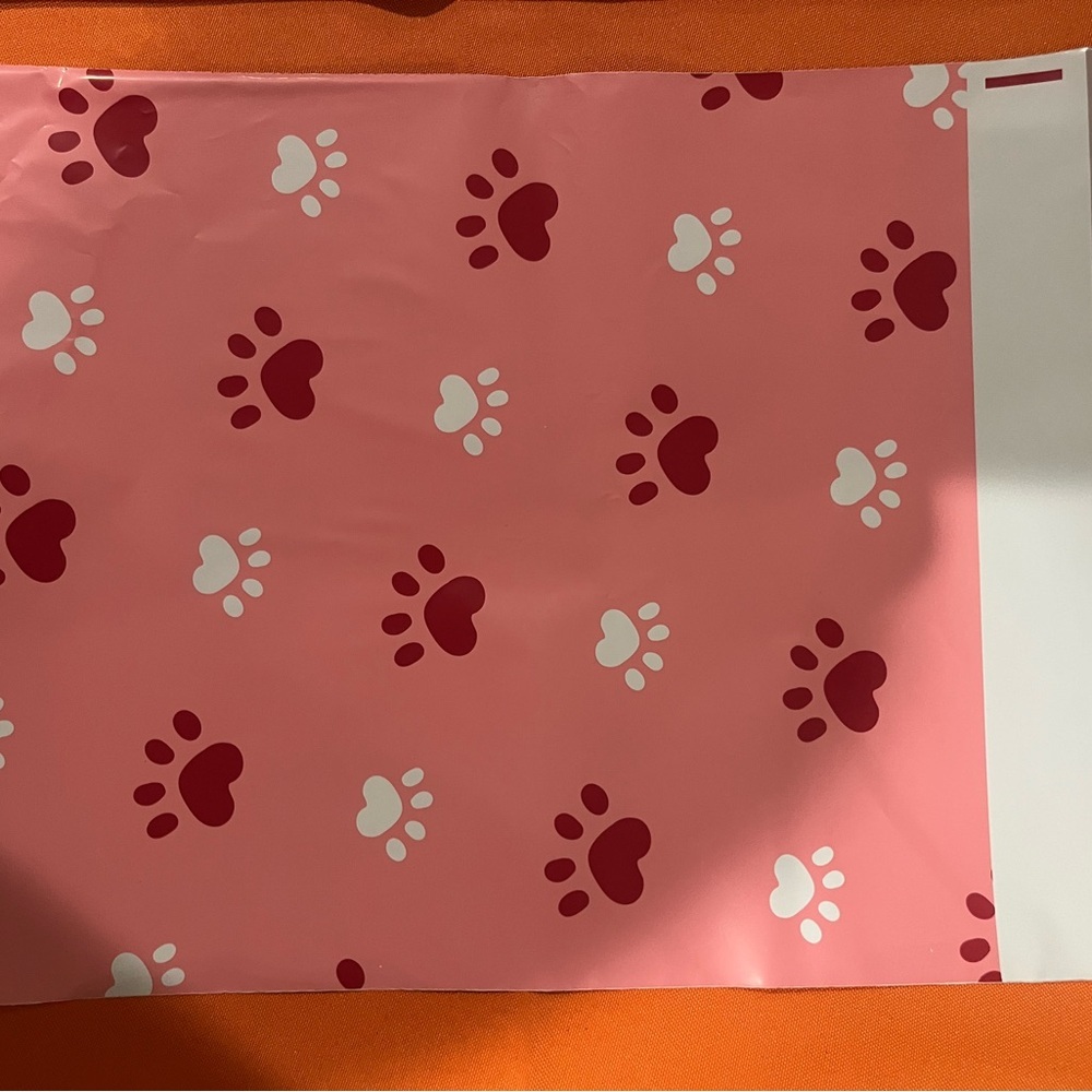 Pink Paw Print poly mailers 10” X 13” bundle set - Picture 3 of 4